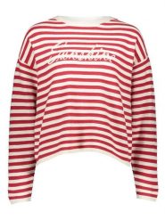 Vero Moda Sweter w kolorze czerwono-białym rozmiar: XS. Czerwone swetry klasyczne damskie Vero Moda, xs, bez kołnierzyka. Za 70.24 zł.