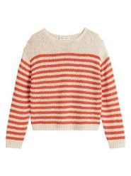Marc O´Polo Sweter w kolorze beżowo-czerwonym rozmiar: L. Brązowe swetry klasyczne damskie l, bez kołnierzyka. Za 289.88 zł.