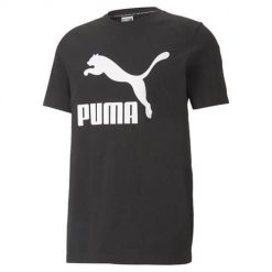 Koszulka sportowa męska Puma Classics Logo Tee. Czarne t-shirty sportowe męskie Puma, l, bez ramiączek, trekkingowe. Za 167.00 zł.