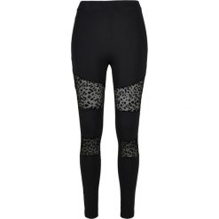 Legginsy damskie Urban Classics flock lace inset. Czarne legginsy damskie Urban Classics, bez wzorów, z koronki. Za 183.50 zł.