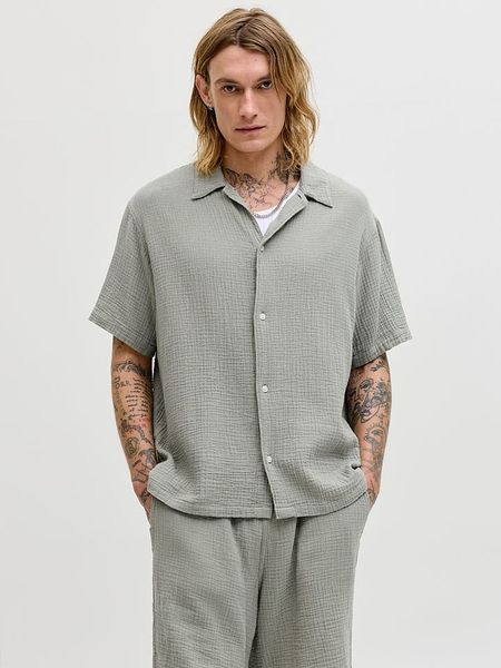Jack & Jones Koszula "Ornantucket" w kolorze szarym rozmiar: XL. Szare koszule męskie Jack & Jones, xl, bez wzorów, z bawełny, bez kołnierzyka, bez ramiączek. Za 83.42 zł.