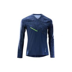 Koszulka długi rękaw na rower MTB All Mountain. Niebieskie koszulki męskie z długim rękawem ROCKRIDER, xl, z elastanu, bez ramiączek, rowerowe. Za 79.99 zł.