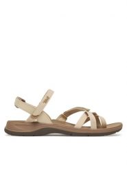 Teva Sandały Tirratraveler Slingback 1173702 Beżowy. Brązowe sandały damskie Teva, bez wzorów, z materiału, bez obcasa, na płaskiej podeszwie. Za 379.99 zł.