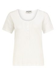 Eight2Nine Koszulka w kolorze kremowym rozmiar: M. Brązowe bluzki damskie Eight2Nine, m, bez wzorów, z bawełny, bez kołnierzyka, bez ramiączek. Za 43.99 zł.