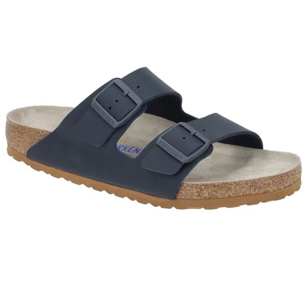 Klapki dla dorosłych Birkenstock Arizona. Niebieskie klapki damskie Birkenstock, z materiału. Za 277.00 zł.