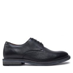Półbuty Josef Seibel. Czarne buty wizytowe męskie Josef Seibel, bez zapięcia. Za 409.99 zł.