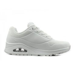 Buty Skechers Uno-Stand On Air W 73690-W białe. Białe buty sportowe na co dzień damskie bez wzorów, z gumy. Za 518.78 zł.