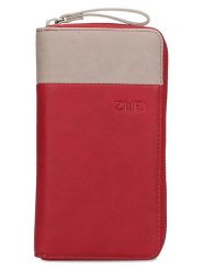 Zwei Skórzany portfel w kolorze czerwono-beżowym - 11 x 20 x 3 cm rozmiar: onesize. Czerwone portfele damskie Zwei, bez wzorów, z materiału. Za 129.95 zł.