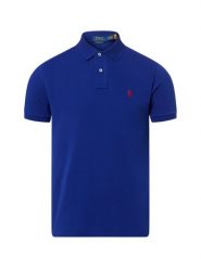 Polo Ralph Lauren koszulka polo - Custom Slim Fit Mężczyźni Bawełna niebieski, XL. Niebieskie koszulki polo męskie Polo Ralph Lauren, na lato, m, bez wzorów, z bawełny, bez ramiączek. Za 479.95 zł.