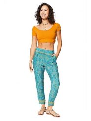 Ipanima Spodnie w kolorze pomarańczowo-niebieskim rozmiar: 34/36. Niebieskie spodnie materiałowe damskie Ipanima, bez wzorów, z materiału. Za 65.99 zł.