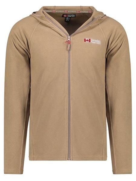 Canadian Peak Kurtka polarowa "Tugoodeak" w kolorze jasnobrązowym rozmiar: L. Brązowe kurtki męskie Canadian Peak, l, bez wzorów, z materiału, bez kaptura. Za 56.99 zł.