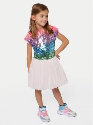 Billieblush Sukienka codzienna U20650 Różowy Regular Fit. Czerwone sukienki dziewczęce Billieblush, bez wzorów, z syntetyku, bez ramiączek. Za 249.99 zł.