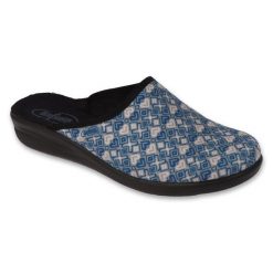 Befado kapcie damskie pu 551D004 niebieskie w serca. Niebieskie kapcie damskie . Za 63.66 zł.
