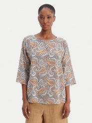 Weekend Max Mara Bluzka 2615111142 Niebieski Relaxed Fit. Niebieskie bluzki damskie Weekend Max Mara, bez wzorów, z jedwabiu, bez ramiączek. Za 1,099.00 zł.