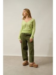 AUTHENTIC CASHMERE Kaszmirowy sweter "Giusalet" w kolorze jasnozielonym rozmiar: XXL. Zielone swetry klasyczne damskie AUTHENTIC CASHMERE, xxl, z kaszmiru, bez kołnierzyka. Za 335.82 zł.