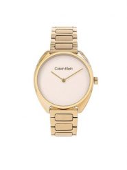Calvin Klein Zegarek 25200276 Złoty. Żółte, analogowe zegarki damskie CALVIN KLEIN, złote. Za 679.99 zł.