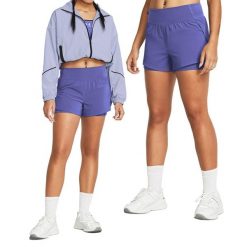 Spodenki fitness damskie Under Armour Vanish 2-in-1 szorty. Fioletowe spodenki sportowe damskie Under Armour, bez wzorów, sportowe. Za 212.95 zł.