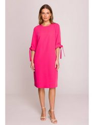 Stylove Sukienka w kolorze różowym rozmiar: S. Różowe sukienki damskie Stylove, na co dzień, s, bez wzorów, bez kołnierzyka, bez ramiączek, midi, proste. Za 229.46 zł.