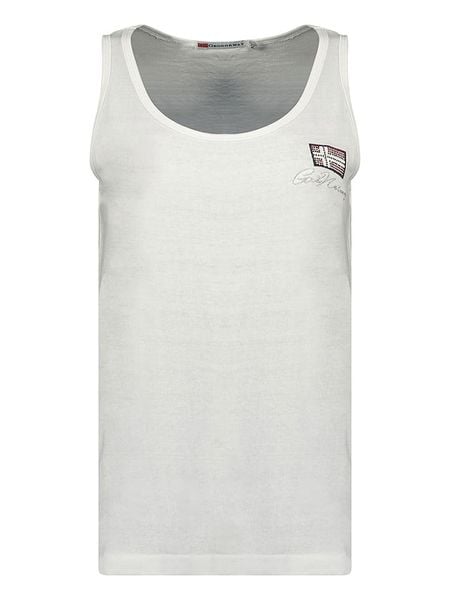 Geographical Norway Top "Jupette" w kolorze białym rozmiar: XXL. Białe topy damskie Geographical Norway, xxl, bez wzorów, z bawełny, bez kołnierzyka. Za 32.75 zł.