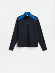 Bluza ze stójką - czarny. Czarne bluzy bez kaptura męskie Reserved, l. Za 89.99 zł.