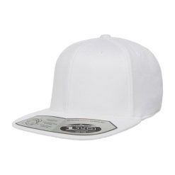 110 Czapka Z Daszkiem Typu Snapback. Białe czapki z daszkiem damskie FLEXFIT, bez wzorów. Za 97.99 zł.