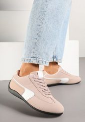 Różowe Sneakersy Typu Klasyczne Tenisówki Zelritia. Czerwone trampki i tenisówki damskie Renee, z aplikacjami, z jeansu. Za 74.99 zł.