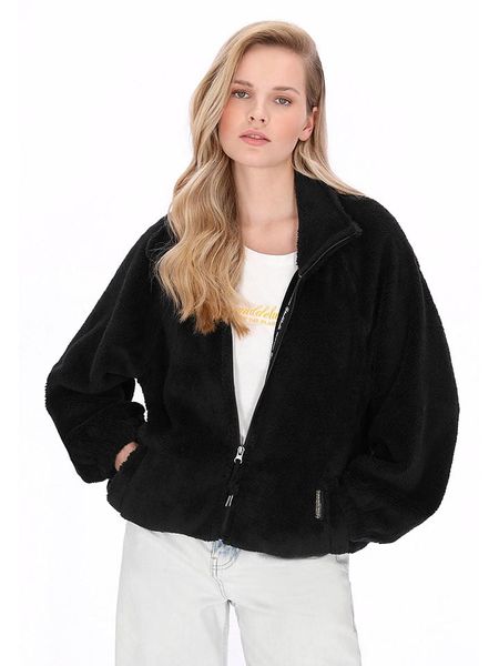 Schmuddelwedda Kurtka polarowa w kolorze czarnym rozmiar: XL. Czarne kurtki damskie Schmuddelwedda, xl, bez wzorów, z polaru, bez kaptura. Za 163.26 zł.