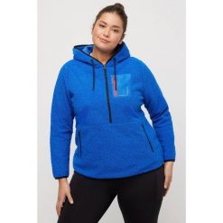 Damskie Polarowa bluza nadrukowane współrzędne zasuwane kieszenie długie rękawy. Niebieskie bluzy bez kaptura damskie Ulla Popken, plus size, z materiału. W wyprzedaży za 223.99 zł.