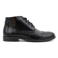 Olivier Buty męskie zimowe eleganckie trzewiki 282LU czarne. Czarne buty wizytowe męskie na zimę, ze skóry, bez zapięcia. Za 453.66 zł.
