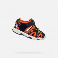 Sandały GEOX B S.MULTY B.B Niebieski. Brązowe sandały damskie Geox, z syntetyku, bez zapięcia. Za 234.99 zł.