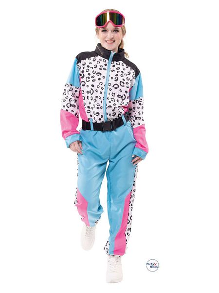 Party x People 2-częściowy kostium "Ski suit" w kolorze błękitno-różowo-białym rozmiar: XL. Białe stroje jednoczęściowe damskie Party x People, xl, bez wzorów. Za 149.31 zł.