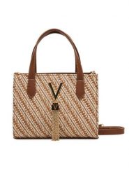 Valentino Torebka Divina Summer VBS9XI15S Brązowy. Brązowe torebki klasyczne damskie Valentino, bez wzorów, ze skóry, bez dodatków. Za 479.99 zł.