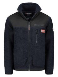 Geographical Norway Kurtka polarowa "Tuvalu" w kolorze granatowym rozmiar: S. Niebieskie kurtki męskie Geographical Norway, s, bez wzorów, z polaru, bez kaptura. Za 96.60 zł.