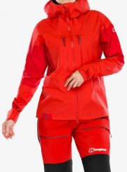 Kurtka z membraną damska Berghaus MTN Guide Alpine Pro Jacket. Czerwone kurtki damskie Berghaus, xl, bez wzorów, z gore-texu, bez kaptura. Za 2,097.70 zł.