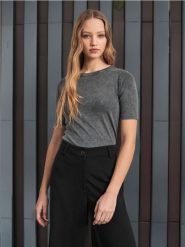 Koszulka bawełniana - szary. Szare t-shirty damskie Sinsay, l, bez wzorów, z bawełny, bez kołnierzyka. W wyprzedaży za 9.99 zł.