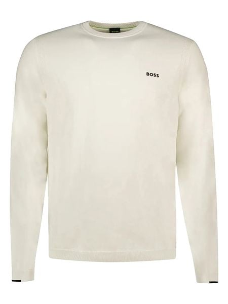 Hugo Boss Fashion Sweter w kolorze kremowym rozmiar: XL. Brązowe swetry męskie Hugo Boss Fashion, xl, bez wzorów, z bawełny, bez kołnierzyka. Za 374.95 zł.