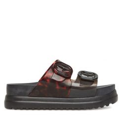 Klapki Melissa. Czarne klapki damskie Melissa, bez wzorów, bez obcasa. Za 299.99 zł.
