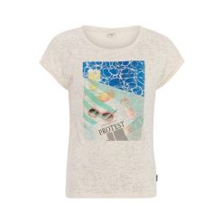 Koszulka damska Protest Elles. Niebieskie t-shirty damskie Protest, l, bez wzorów, z jeansu, bez kołnierzyka. Za 256.00 zł.