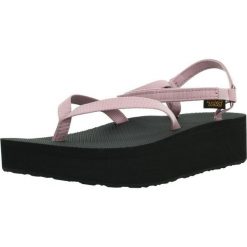 Sandały TEVA W FLATFORM SLIM Rose. Czerwone sandały damskie Teva, bez wzorów, z tkaniny, bez obcasa. Za 281.99 zł.
