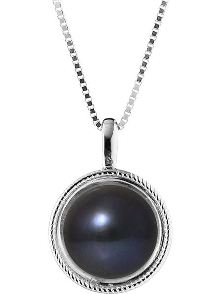 Pearline Srebrny naszyjnik z zawieszką - dł. 42 cm rozmiar: onesize. Czarne naszyjniki damskie Pearline, srebrne. Za 217.99 zł.