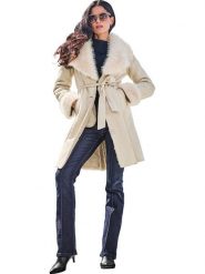 Heine Płaszcz przejściowy w kolorze beżowym rozmiar: 38. Brązowe płaszcze damskie Heine, bez wzorów, z tkaniny. Za 282.99 zł.