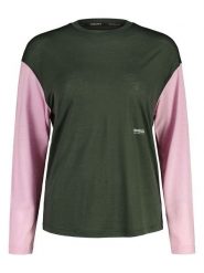 Maloja Koszulka funkcyjna "WiestalM." w kolorze oliwkowo-jasnoróżowym rozmiar: M. Brązowe bluzki sportowe damskie Maloja, m, bez wzorów, z materiału, bez ramiączek. Za 178.79 zł.