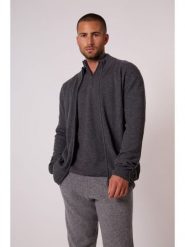 Perfect Cashmere Kaszmirowy kardigan "Jules" w kolorze antracytowym rozmiar: XL. Czarne kardigany męskie Perfect Cashmere, xl, bez wzorów, z kaszmiru, bez kołnierzyka. Za 500.99 zł.