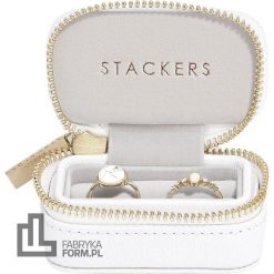 Pudełko podróżne na pierścionki Stackers mini białe. Białe pierścionki damskie Stackers. Za 104.00 zł.