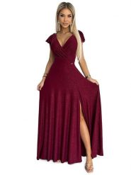 Numoco Sukienka w kolorze bordowym rozmiar: XL. Czerwone sukienki damskie Numoco, na imprezę, xl, bez wzorów, bez kołnierzyka, bez ramiączek, maxi. Za 319.95 zł.