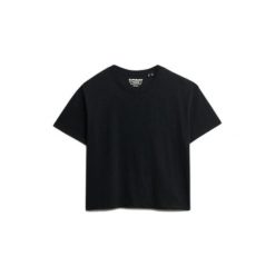 Koszulka damska Superdry Studios. Czarne t-shirty damskie Superdry., m, bez wzorów, prążkowane, bez kołnierzyka. Za 131.80 zł.