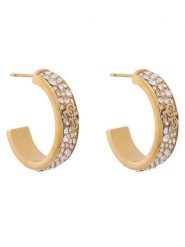 Guess Kolczyki JUBE06 402JW Złoty. Żółte kolczyki damskie Guess, ze stali. Za 349.99 zł.