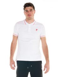 Koszulka polo na co dzień na siłownię. Niebieskie koszulki polo męskie LEONE 1947 APPAREL, m, bez wzorów, bez ramiączek. Za 105.21 zł.