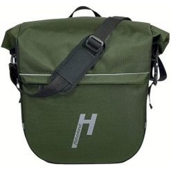 Torba na bagażnik rowerowy „eMotion”, zielona. Zielone shopper bag damskie HABERLAND, bez wzorów, bez dodatków. Za 433.70 zł.