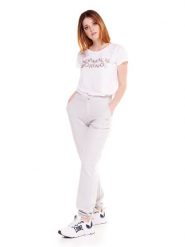 Spodnie dresowe z bawełna z kieszenie na co dzień. Szare spodnie sportowe damskie LEONE 1947 APPAREL, m, z bawełny, na fitness i siłownię. Za 147.31 zł.